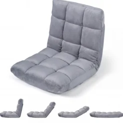 Klappbarer Bodenstuhl Bodensessel mit Verstellbarer Rückenlehne & Hochdichtem Schaumstoff Farbe wählbar
