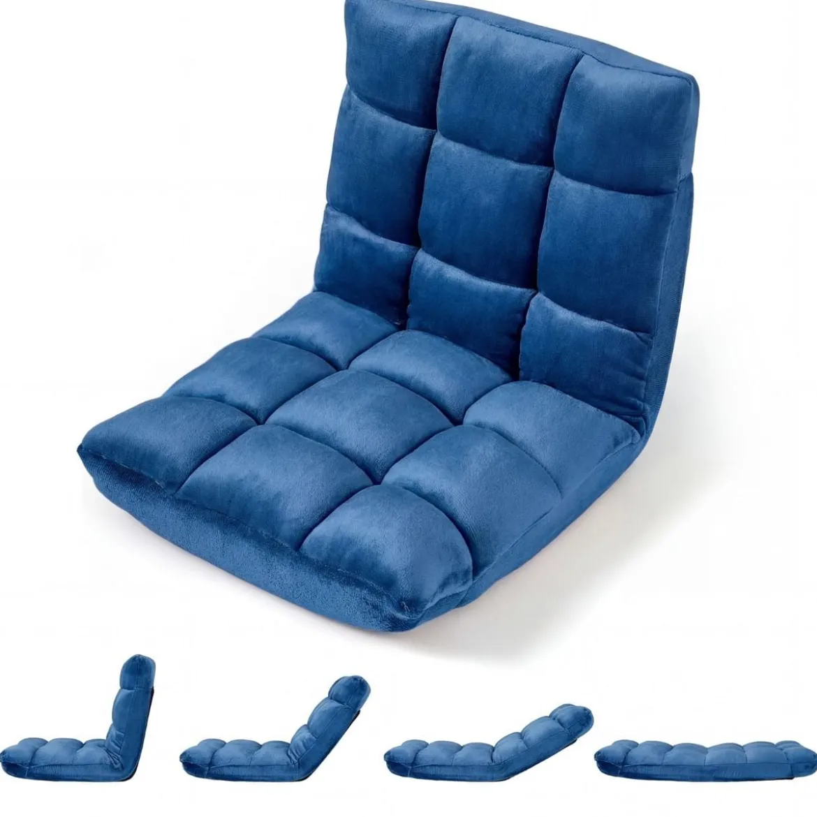 Klappbarer Bodenstuhl Bodensessel mit Verstellbarer Rückenlehne & Hochdichtem Schaumstoff Farbe wählbar