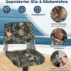 Klappbarer Bootssitz mit Niedriger Rückenlehne Bootsstuhl Gepolsterter Steuerstuhl 50 x 50 x 47 cm
