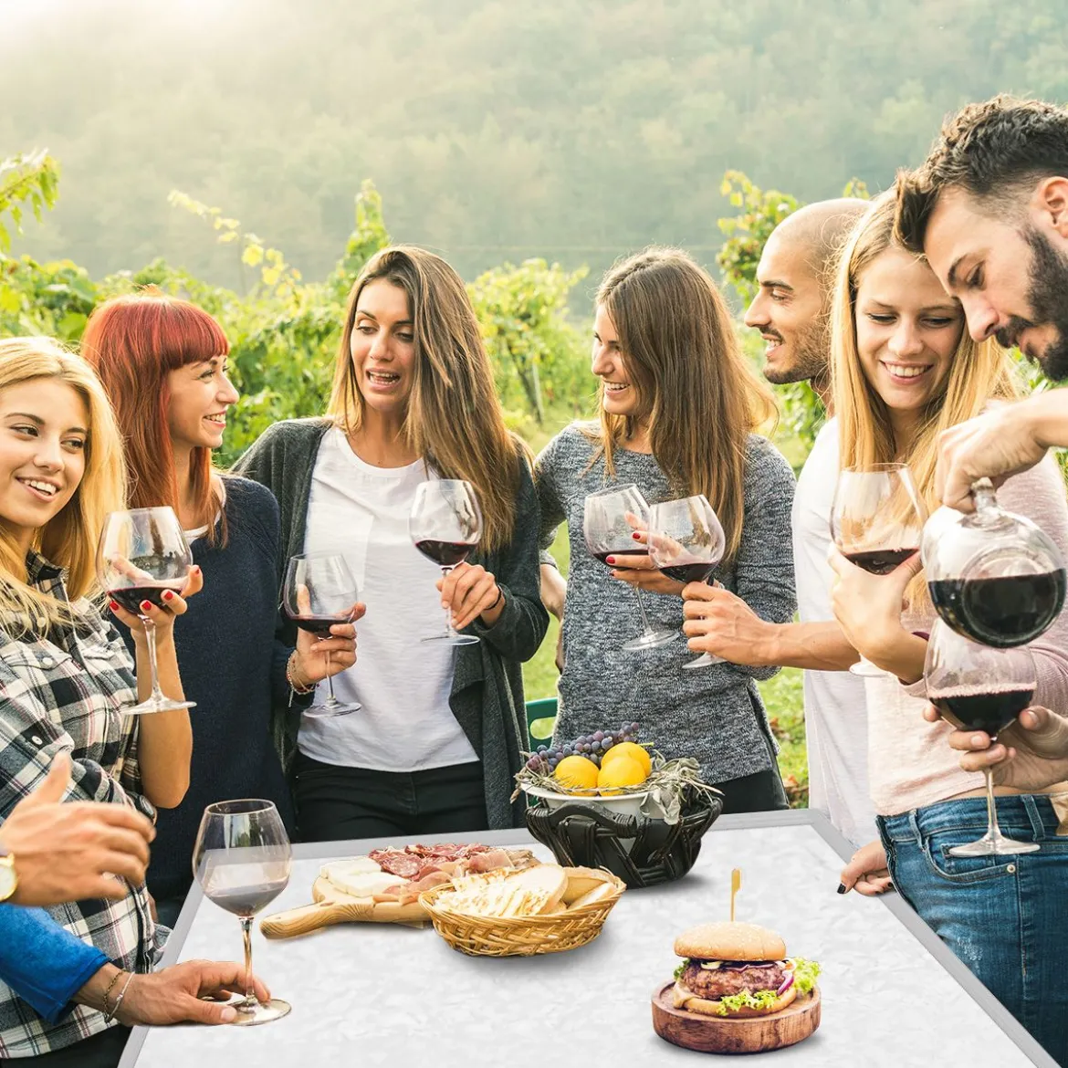 klappbarer Campingrtisch Aluminium Klapptisch 240 x 60 cm Picknicktisch Gartentisch für Indoor- und Outdoor Silber