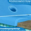 Klappbarer Klappsitz Tragbarer Outdoor-Stuhl mit Griff & Abflussloch Bodenstuhl Blau