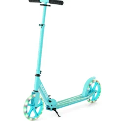 Klappbarer Scooter mit 100kg Tragkraft & 2 LED Räder Höhenverstellbarer Roller Tretroller