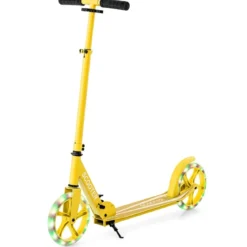 Klappbarer Scooter mit 100kg Tragkraft & 2 LED Räder Höhenverstellbarer Roller Tretroller
