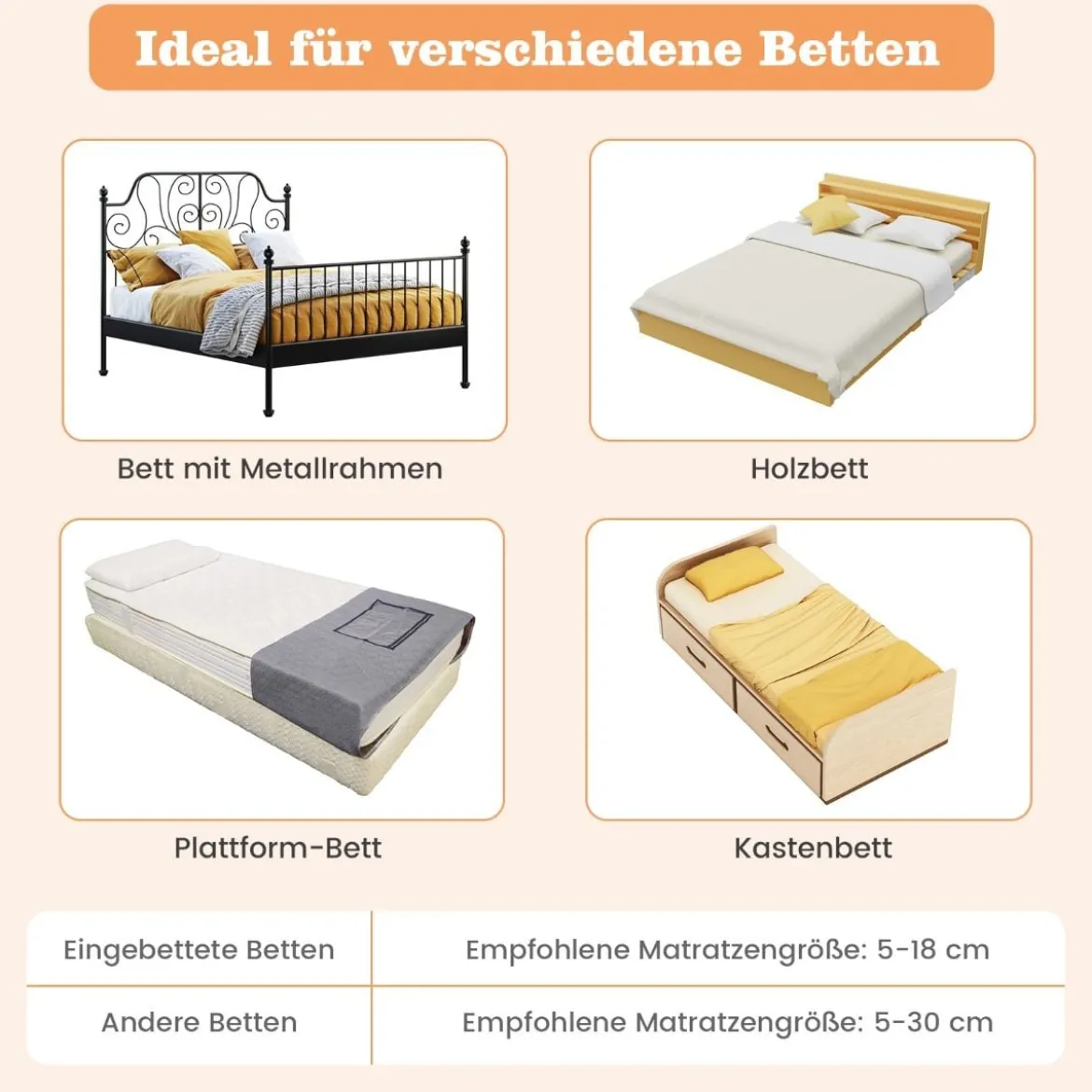 Klappbares Bettgitter mit Verstellbaren Riemen Bettschutzgitter 121 x 40,5 x 42 cm