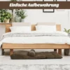 Klappbares Bodensofa Sofabett mit 2 Kissen & Rückenlehne 6-stufig Einstellbares Bodensessel Braun
