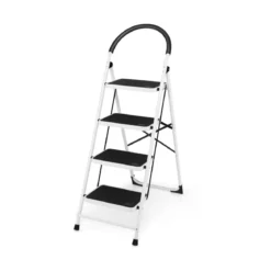klappbare 4-stufige Leiter mit Handgriff Tragfähigkeit von 150 Kg 46,5 x 90 x 135,5 cm