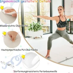 Klappbare Weichbodenmatte mit 2 Griffen Rutschfeste Gymnastikmatte 180 x 60 x 5 cm