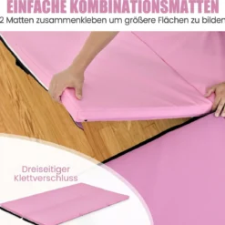 Klappbare Weichbodenmatte mit 2 Griffen Rutschfeste Gymnastikmatte 180 x 60 x 5 cm