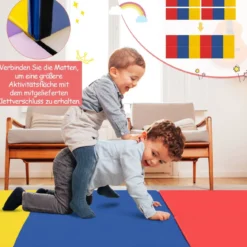 Klappbare Weichbodenmatte mit 2 Griffen Rutschfeste Gymnastikmatte 180 x 60 x 5 cm
