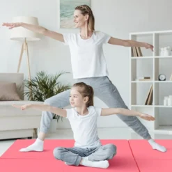 Klappbare Weichbodenmatte mit 2 Griffen Rutschfeste Gymnastikmatte 180 x 60 x 5 cm