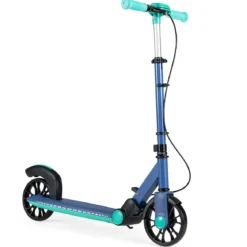 Klappbar Roller Scooter mit 2 Leuchtenden Rädern & Ständer Höhenverstellbar Tretroller Grün