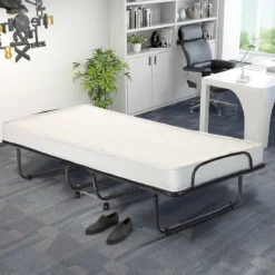 Klappbett auf Rädern mit Matratze für Erwachsene 190 x 80 x 39 cm hergestellt in Italien Herkunft: Italien