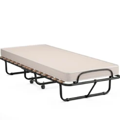 Klappbett mit Matratze Trag- und Rollbares Gästebett 190 x 80 x 33 cm hergestellt in Italien Herkunft: Italien