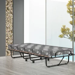 Klappbett mit Matratze Trag- und Rollbares Gästebett 190 x 80 x 33 cm hergestellt in Italien Herkunft: Italien