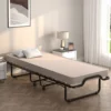 Klappbett Rollbett mit luxuriöser Matratze 200 x 90 x 41 cm Beige Hergestellt in Italien Herkunft: Italien