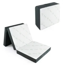 Klappmatratze 10 cm Dicke 3-Fach Klappbare Matratze 193 x 80 x 10 cm Weiß & Grau