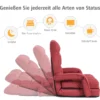 Klappsofa Schlafsofa Bodenstuhlsofa Liegebett verstellbar mit Armlehnen & Kissen Rot