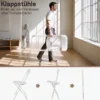 Klappstühle 4er Set Wetterfeste Gartenstühle mit Metallrahmen bis 150kg Kunststoff Balkonstühle Weiß