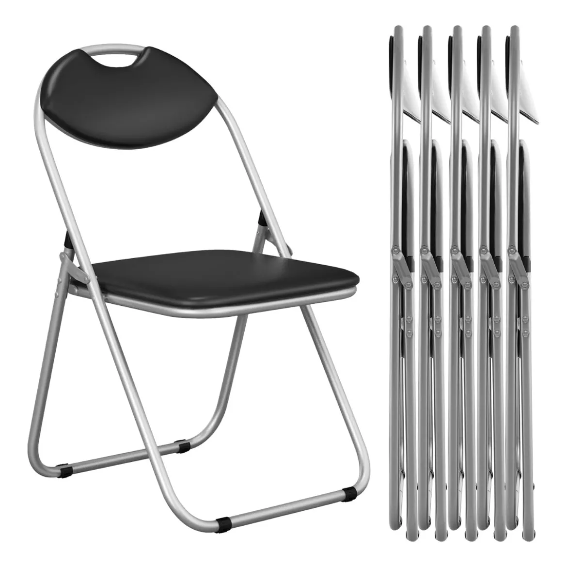 Klappstühle mit Metallrahmen & Gepolsterten Sitzen & Rutschfesten Fußpolstern