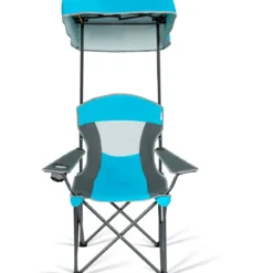 Klappstühle mit Sonnenschirm Outdoor-Stuhl mit Sonnendach 90 x 72 x 150 cm Blau