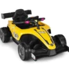 Kleinkind-Elektroauto 12-V-Kinderauto Elektrisches Rennauto für Kleinkinder mit Fernbedienung Gelb