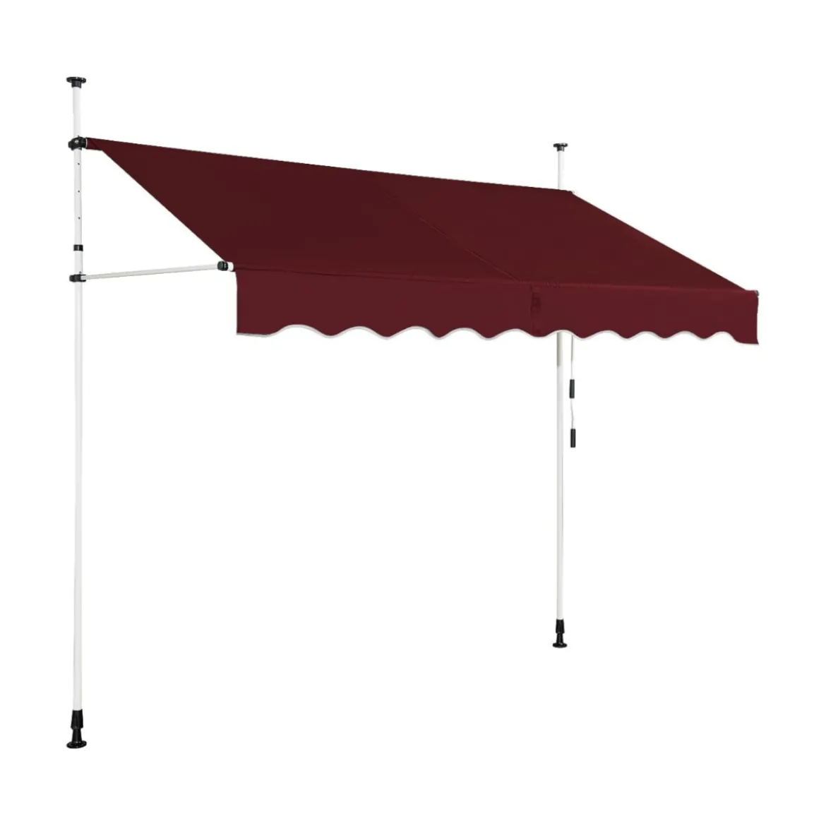 Klemmmarkise 350 cm breit Balkonmarkise ohne Bohren UV-beständig höhenverstellbar