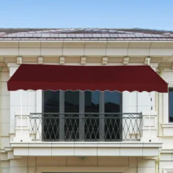 Klemmmarkise 350 cm breit Balkonmarkise ohne Bohren UV-beständig höhenverstellbar