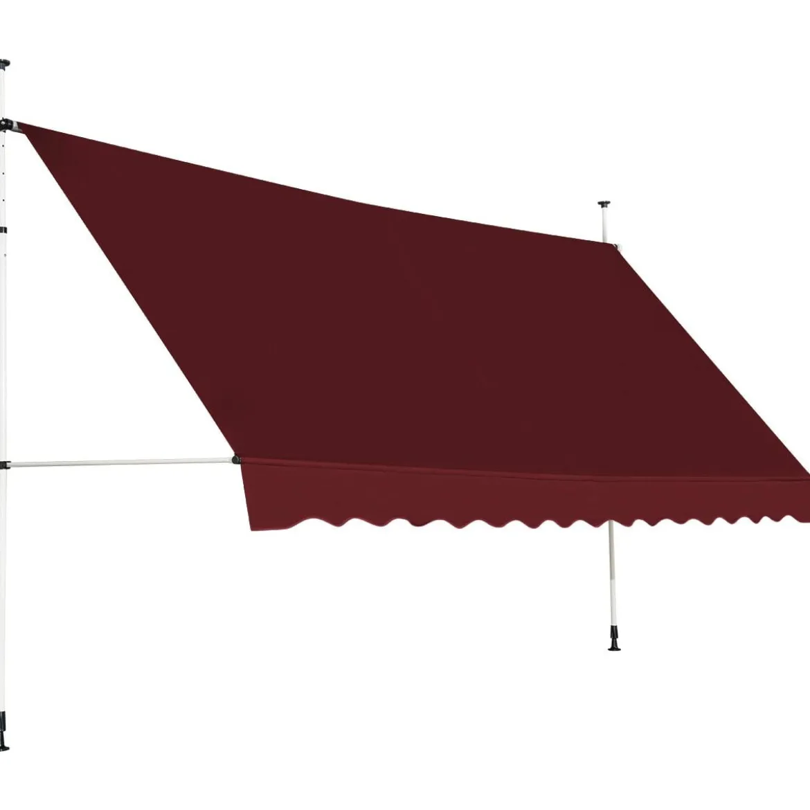 Klemmmarkise 400 cm breit Balkonmarkise ohne Bohren UV-beständig höhenverstellbar