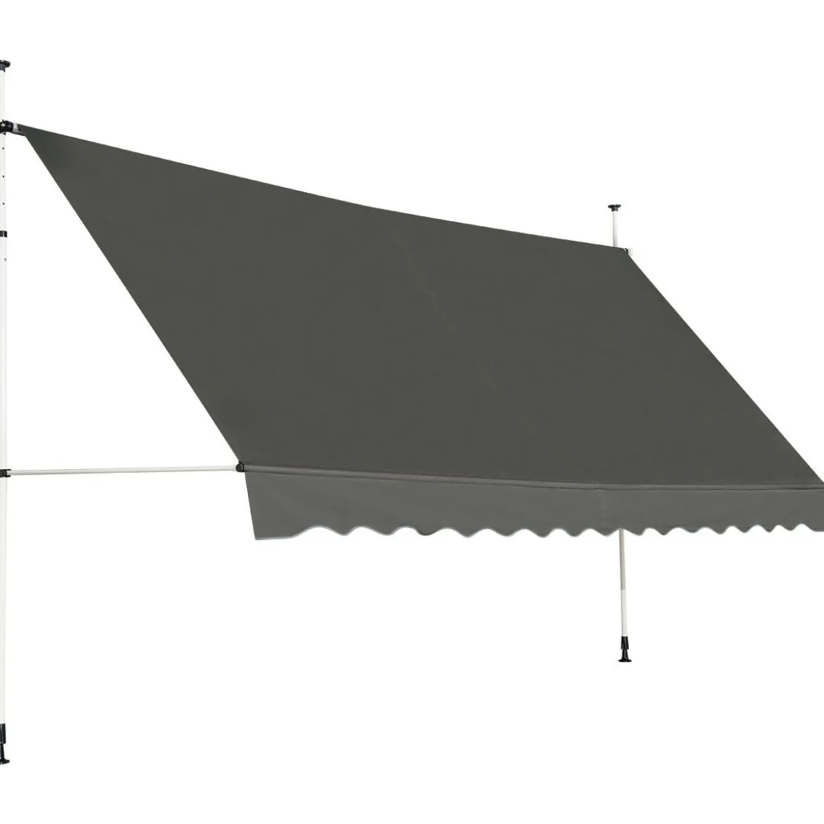 Klemmmarkise 400 cm breit Balkonmarkise ohne Bohren UV-beständig höhenverstellbar