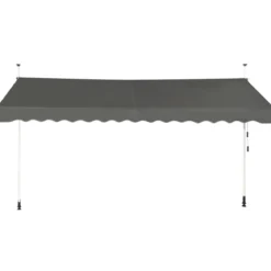 Klemmmarkise 400 cm breit Balkonmarkise ohne Bohren UV-beständig höhenverstellbar