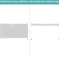 Klemmmarkise 400 cm breit Balkonmarkise ohne Bohren UV-beständig höhenverstellbar