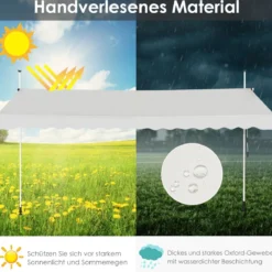 Klemmmarkise 400 cm breit Balkonmarkise ohne Bohren UV-beständig höhenverstellbar
