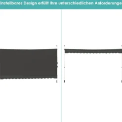 Klemmmarkise 400 cm breit Balkonmarkise ohne Bohren UV-beständig höhenverstellbar