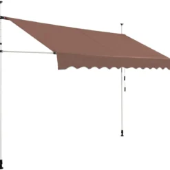Klemmmarkise 300 cm breit Balkonmarkise ohne Bohren UV-beständig höhenverstellbar