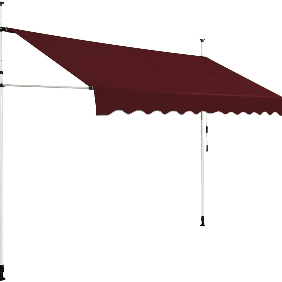 Klemmmarkise 300 cm breit Balkonmarkise ohne Bohren UV-beständig höhenverstellbar