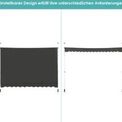 Klemmmarkise 300 cm breit Balkonmarkise ohne Bohren UV-beständig höhenverstellbar