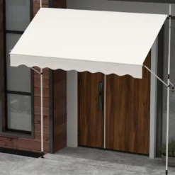 Klemmmarkise ohne Bohren mit Handkurbel Höhenverstellbare & UV-beständige 250 cm