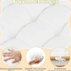 Kletterbogen aus Holz mit Weichem Kissen zum Wippen & Klettern & Krabbeln Klettergerüst Grau