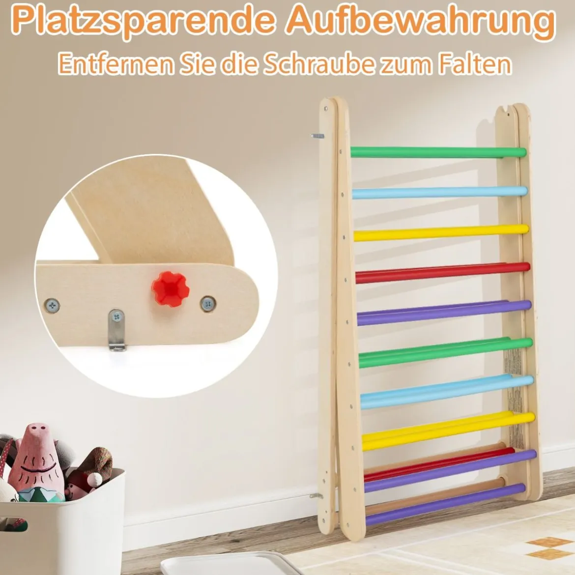 Kletterdreieck mit Leiter Klappbares Klettergerüst Sprossendreieck zur Entwicklung