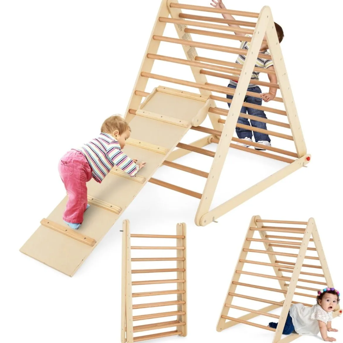 Kletterdreieck mit Leiter Klappbares Klettergerüst Sprossendreieck zur Entwicklung