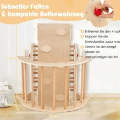 Kletterdreieck mit Rutsche & Kletterbogen Klettergerüst inkl. Doppelseitige Rampe