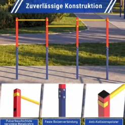 Klimmzugstange Reckstange Höhenverstellbar 80-172 cm aus Verzinktem Stahl bis 330 kg