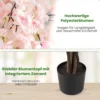 Künstlicher Kirschblütenbaum im Pflanztopf Kunstblumenpflanze mit Weißen Blumen 163 cm