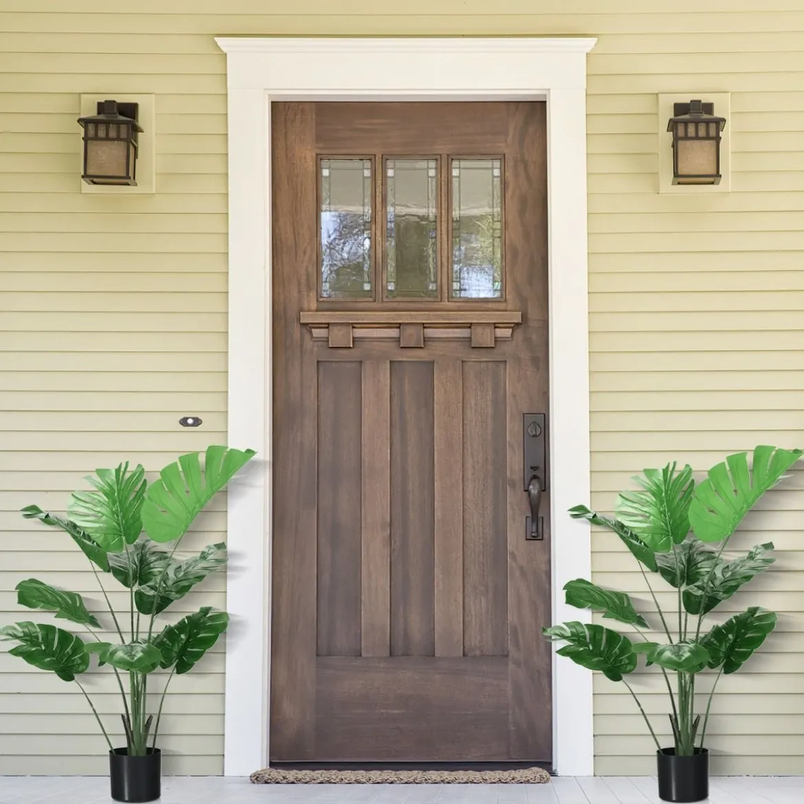Künstlicher Monstera Deliciosa Baum für drinnen und draußen 121 cm Grün