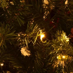 Künstlicher Tannenbaum mit LED-Lichterketten Weihnachtsbaum Christbaum mit Klappsystem und Metallständer 210/225/240 cm Grün