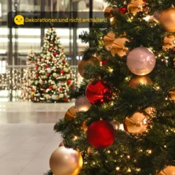 Künstlicher Weihnachtsbaum 180cm Tannenbaum Christbaum mit Metallständer Grün
