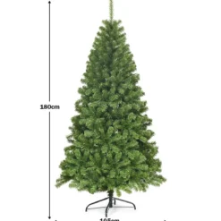 Künstlicher Weihnachtsbaum 180cm Tannenbaum Christbaum mit Metallständer Grün