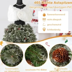 Künstlicher Weihnachtsbaum in Schneiderpuppen Optik mit Schal & Halskette & Beleuchtung