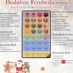 Künstlicher Weihnachtsbaum mit Beleuchtung und Fernbedienung 150 cm Tannenbaum mit 250 APP-gesteuerte mehrfarbige RGB-Lichter