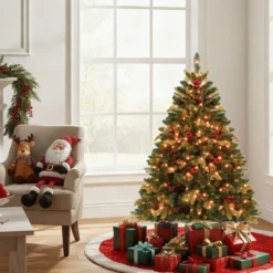 Künstlicher Weihnachtsbaum mit Beleuchtung und Fernbedienung 150 cm Tannenbaum mit 250 APP-gesteuerte mehrfarbige RGB-Lichter
